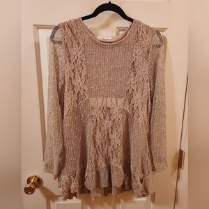 Indigo soul cream top size Large